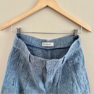 Everlane Striped Linen Wide Leg Trousers